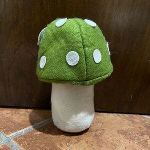 Felted Mushroom Doorstop, New With Tag, 70s Inspired Whimsical Mushroom decor